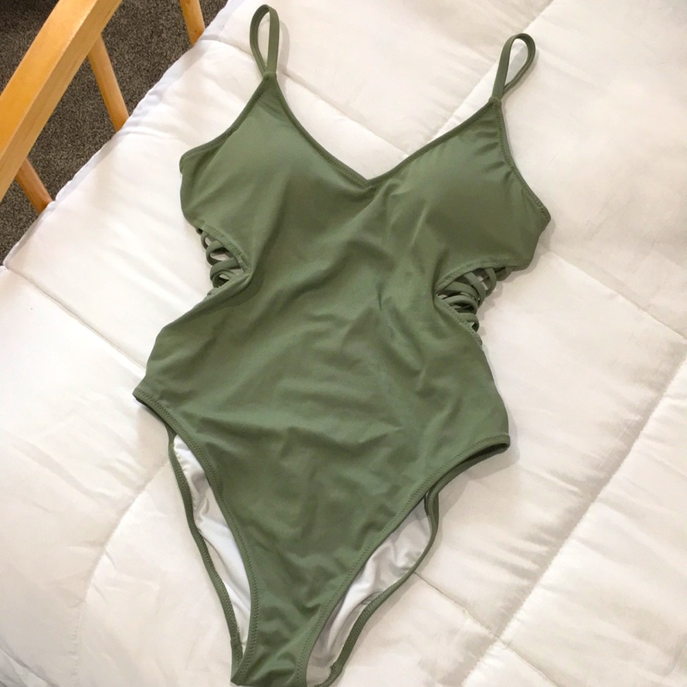 Olive Green Women's Swimsuit